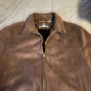 Dockers Men's Dark Brown Leather Jacket